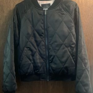 Black quilted bomber jacket by Sanctuary in size Small